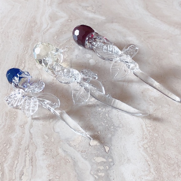 Handmade Crystal Roses - Set of 3 - Picture 3 of 6